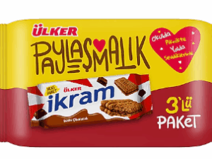 Ulker Ikram Chocolate Cream Biscuits 3ct x 2.96 oz (  84g) x 12 pcs